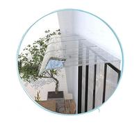 Tenda da sole invisibile per finestre e porte, curva, in policarbonato, impermeabile, design silenzioso, resistente alle intemperie, per pioggia e sole