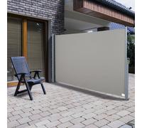 Tenda da Sole Laterale e Avvolgibile (3x1,6m) in Alluminio e Poliestere Imperemabile Anti-UV, per Vento/Privacy