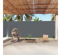 Tenda da Sole Laterale Estensibile, Antracite 220x1000 cm, Tessuto Poliestere UV e Struttura Metallo, Frangivista Balcone e Separe da Esterno, con Retrazione Automatica