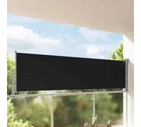 Tenda da Sole Laterale Retrattile 100 x 300 cm Nera