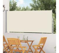 vidaXL Tenda da Sole Laterale Retrattile 120x300 cm Crema Telo Telone Parasole