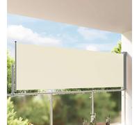 vidaXL Tenda da Sole Laterale Retrattile 120x300 cm Crema Parasole Frangivento