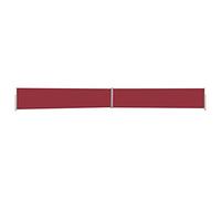 Tenda da sole laterale retrattile 140 x 1200 cm rosso - Parasole per terrazzo per balcone, protezione UV per esterni, soluzione ombreggiante