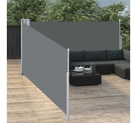 vidaXL Tenda da sole laterale retrattile per patio Tessuto PU Antracite 100x1000 cm