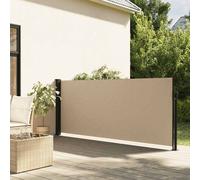 vidaXL Tenda da Sole Laterale Retrattile Beige 100x500 cm, Schermo Privacy da Giardino, Schermo Privacy da Balcone, Tenda da Sole