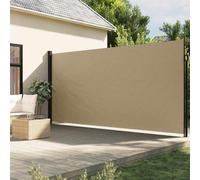 vidaXL Tenda da Sole Laterale Retrattile Beige 200x500 cm, Schermo Privacy da Giardino, Schermo Privacy da Balcone, Tenda da Sole