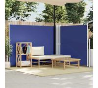 vidaXL Tenda da Sole Laterale Retrattile Blu 140x600 cm