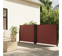 Tenda da Sole Laterale Retrattile Marrone 120x1200 cm