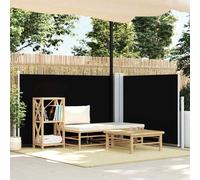 Tenda da Sole Laterale Retrattile Nera 100x600 cm