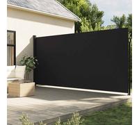 vidaXL Tenda da Sole Laterale Retrattile Nera 220x600 cm