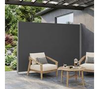Tenda da sole laterale retrattile, per balconi, parasole, resistente al vento e ai raggi UV, resistente alle intemperie, con supporto in ferro
