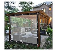 Tenda da sole laterale trasparente impermeabile in PVC resistente agli strappi per esterni, tenda da giardino e campeggio personalizzabile (2 x 4 m)