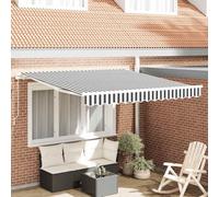 Tenda da sole manuale antracite e bianco, 300 x 250 cm, resistente ai raggi UV con manovella per balcone e giardino. Questo titolo soddisfa tutti i requisiti: * Mantiene