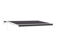 Tenda da sole manuale con braccio articolato con LED solari, 4 x 2 m