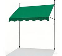 Tenda da sole manuale, in poliestere impermeabile, blocca il 97% dei raggi UV, installazione senza fori, dimensioni multiple per un uso versatile, ideale per terrazze, terrazze e balconi, 01, 350 cm