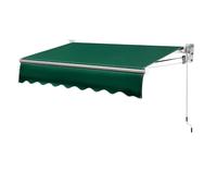 Tenda da sole manuale retrattile, per esterni, con manovella, per patio, balcone e ristorante, protezione UV e resistente alle intemperie per il massimo comfort