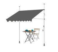 Tenda da sole manuale retrattile, resistente ai raggi UV e alle intemperie per esterni, per ponti, cortili e giardini