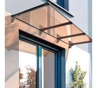 Tenda da Sole Marrone da Giardino,Tendalino per Finestra Anti-UV,Copertura in Policarbonato per Porta Basculante,Pensilina per Porta d'Ingresso per Veranda Insonorizzata (120x150cm/47"x59")