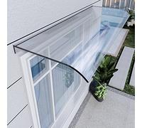 Tenda da sole moderna curva per patio, protezione dalla pioggia, protezione dai raggi UV, 40 x 350 cm, ideale per veranda e terrazza