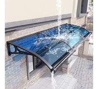 Tenda da sole moderna in policarbonato, protezione UV e pioggia, facile da installare, staffa in alluminio, copertura per finestra personalizzabile, design curvo per difesa da neve e intemperie