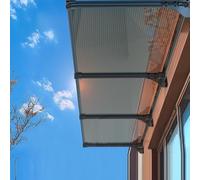 Tenda da sole moderna per porta, protezione UV pioggia e neve, design Pult, copertura per porta d'ingresso, accessori inclusi, dimensioni 50 x 430 cm (20 x 169)