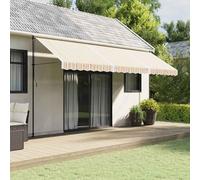 Tenda da sole multicolore a righe, 5 x 3 m, 100% poliestere con rivestimento in poliuretano, resistente ai raggi UV e all'acqua, alle intemperie e allo sporco, per finestre, porte, terrazze ed esterni