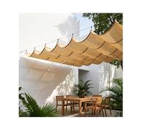 Tenda da sole ondulata retrattile a forma di U, versatile tessuto ombreggiante for esterni, resistente ai raggi UV e leggera, senza ristagni d'acqua(W1.2*L14m/W3.93*L45.93ft)