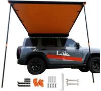 Tenda da sole per auto camper 2 x 2,5 m tenda da camion estraibile parasole per veicoli tenda laterale, tenda da terra impermeabile, UV50+, regolabile in altezza, tenda da tetto per campeggio