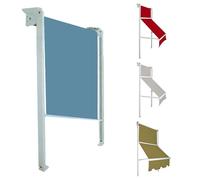 Tenda da Sole Per Balcone a Caduta Mod. Genova con Guide Laterali, Personalizzabile, Tessuto Tempotest Para’ o PVC diversi colori. Tenda a Caduta Motorizzata o Manuale (LARGHEZZA DA 301 CM A 360 CM)