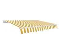 TENDA DA SOLE PER BALCONE BIANCO-GIALLO 2,95X2 MT- Con bracci -Struttura allumin