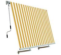 Tenda da sole per balcone con sistema a caduta BIANCO/GIALLO 250x250 cm PAPILLON