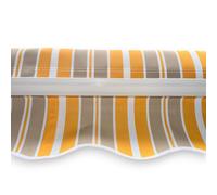 Tenda da sole per balcone gialla a righe con struttura in alluminio con kit per il montaggio Sonny