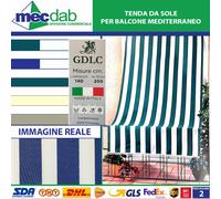 Tenda da Sole per Balcone Mediterraneo cm 140 (L) x 250 (H) - Vari Colori
