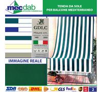 Tenda da Sole per Balcone Mediterraneo cm 140 (L) x 250 (H) - Vari Colori