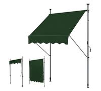 Tenda Da Sole Per Balcone, Senza Foratura, Impermeabile, Resistente Al Sole, Tenda Da Sole Avvolgibile Regolabile In Altezza, Adatto A Giardini, Cortili, Balconi, Negozi, Caffè(Darkgreen,150x120cm)