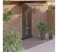 Tenda da sole per balcone, tettuccio parasole, colore nero, 150 x 100 cm, in policarbonato, ideale per l'uso all'aperto, per porte, ingressi, esterni