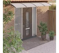 Tenda da sole per balcone, tettuccio parasole nero, 350 x 100 cm, in policarbonato, ideale per l'uso all'aperto, per porte, ingressi, esterni