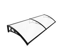 Tenda da sole per esterni in policarbonato per porte e finestre, 180 x 100 cm, protezione da sole e pioggia, baldacchino per balconi, terrazze e ingressi