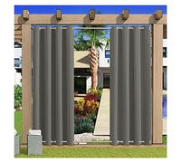 Tenda da sole per esterni, in poliestere impermeabile, con occhielli, per balcone e terrazza, oscurante, 254 x 213 cm, protezione UV e privacy