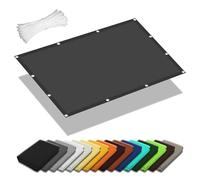 Tenda da Sole per Esterno 1.2 x 3 m Anti UV 98% Parasole Rete Ombreggiante con Occhielli Idrorepellente, con Corde di Supporto per Giardino, Terrazza e Balcone, Grigio Scuro