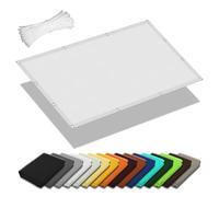 Tenda da Sole per Esterno 1.2 x 5 m Anti UV 98% Parasole Rete Ombreggiante con Occhielli Idrorepellente, con Corde di Supporto per Giardino, Terrazza e Balcone, Bianco