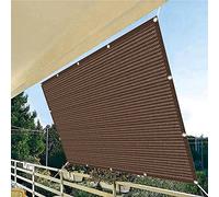 Tenda da Sole per Esterno 1.4 x 7.5 m,Traspirante, resistente intemperie, Tenda da Sole in Tessuto HDPE,Terrazzo Balcone Telo, per Esterno Giardino Terrazzo, Marrone