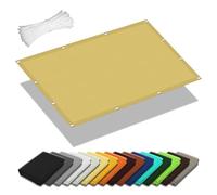 Tenda da Sole per Esterno 1.7 x 3 m Anti UV 98% Parasole Rete Ombreggiante con Occhielli Idrorepellente, con Corde di Supporto per Giardino, Terrazza e Balcone, Color Crema