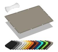 Tenda da Sole per Esterno 1 x 5 m Anti UV 98% Parasole Rete Ombreggiante con Occhielli Idrorepellente, con Corde di Supporto per Giardino, Terrazza e Balcone, Cachi