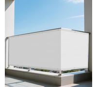 Tenda da Sole per Esterno 105 x 450 cm Protezione Raggi 98% UV Impermeabile Esterni Impermeabile Rettangolo con Fune Tenda a Vela per Esterno, Giardino e Terrazza, Piscina, Bianco