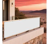 Tenda da Sole per Esterno 110 x 540 cm Protezione Raggi UV e Impermeabile Tende per Pergolato Impermeabile, con Corde di Supporto per Giardino, Esterno, Balcone, Campeggio, Bianco