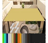 Tenda da Sole per Esterno 120x240cm con Protezione 98% Uv, Idrorepellente e Antivento, Robusto e Stabile Vela Ombreggiante per Esterno, Giardino, Terrazzo, Balcone, Giallo sabbia