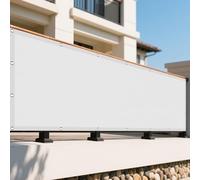 Tenda da Sole per Esterno 130 x 465 cm Protezione Raggi UV Rettangolare Telo Ombra Protezione Uv, Tessuto 185 G/M² per Esterno, Giardino, Terrazzo e Campeggio, Bianco