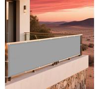 Tenda da Sole per Esterno 140 x 520 cm Protezione Raggi UV e Impermeabile Tende per Pergolato Impermeabile, con Corde di Supporto per Giardino, Esterno, Balcone, Campeggio, Grigio Chiaro