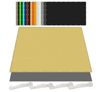 Tenda da Sole per Esterno 2.2 x 10 m Anti UV 98% Parasole Rete Ombreggiante Telo Ombra Lavabile con Occhielli, 185Ggsm Oxford per Giardino, Terrazzo, Bordo Piscina, Color Crema